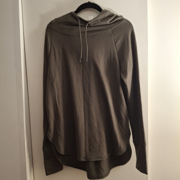 Active USA Tops - Active USA Women's Olive Green Long Sleeve Hoodie Top